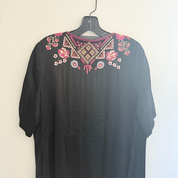 Johnny Was Maxi wrap dress size medium Lilith velvet embroidered floral dress - Picture 6 of 6